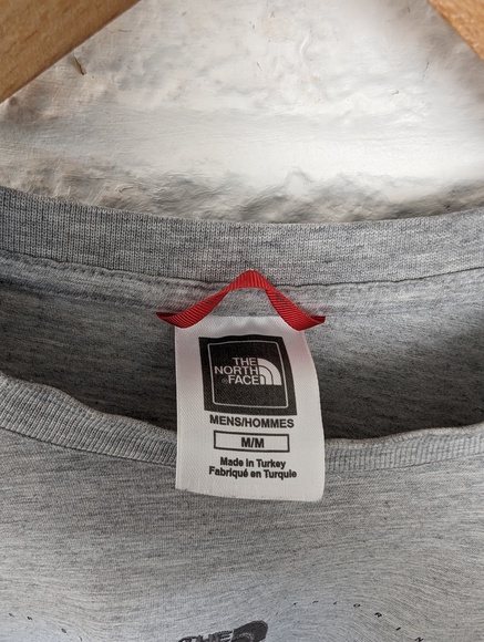 Retro The North Face Crew Neck T Shirt - Size M - Grey - Cotton - P2P 22" - Picture 7 of 7